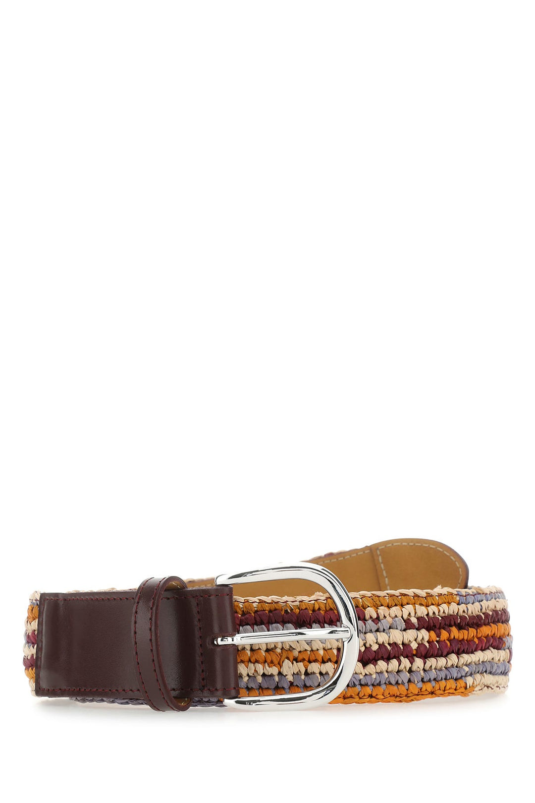 Multicolor raffia Raf belt