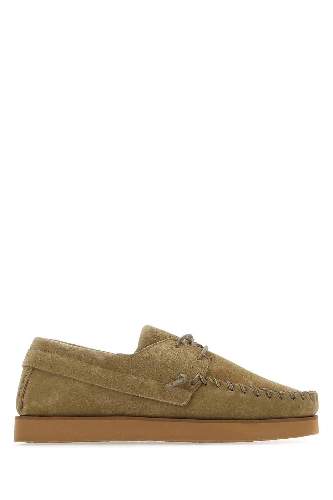 Mud suede lace-up shoes