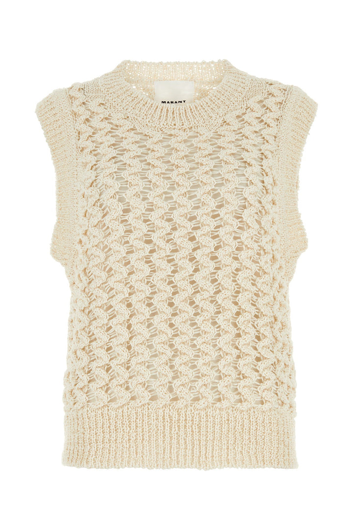 Ivory cotton blend Fynn vest