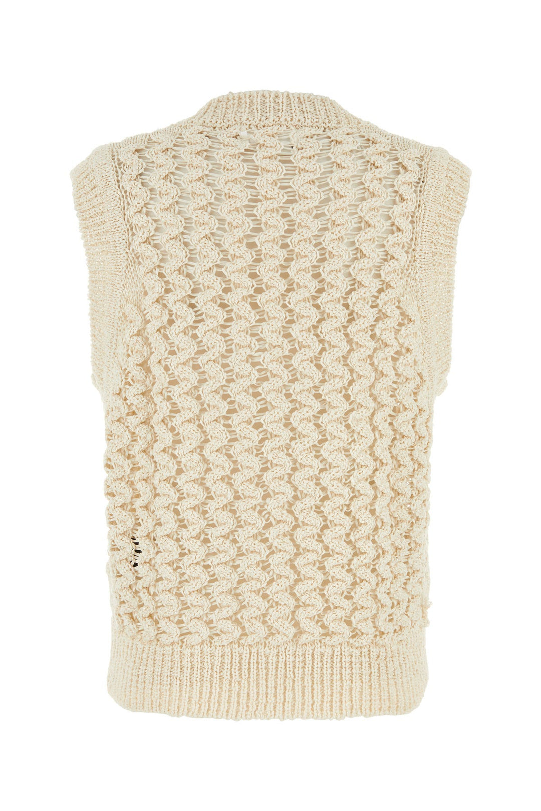 Ivory cotton blend Fynn vest