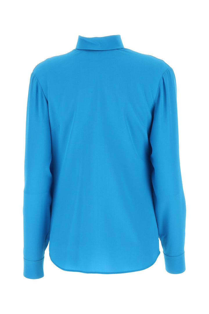 Turquoise crepe shirt