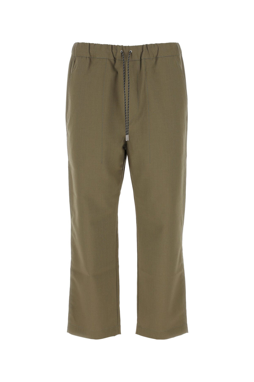 Military green wool pant