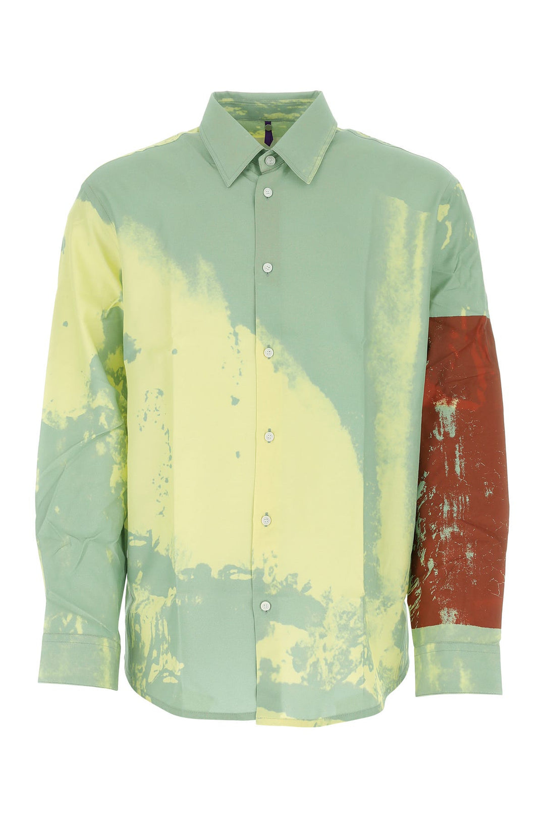 Printed viscose oversize shirt