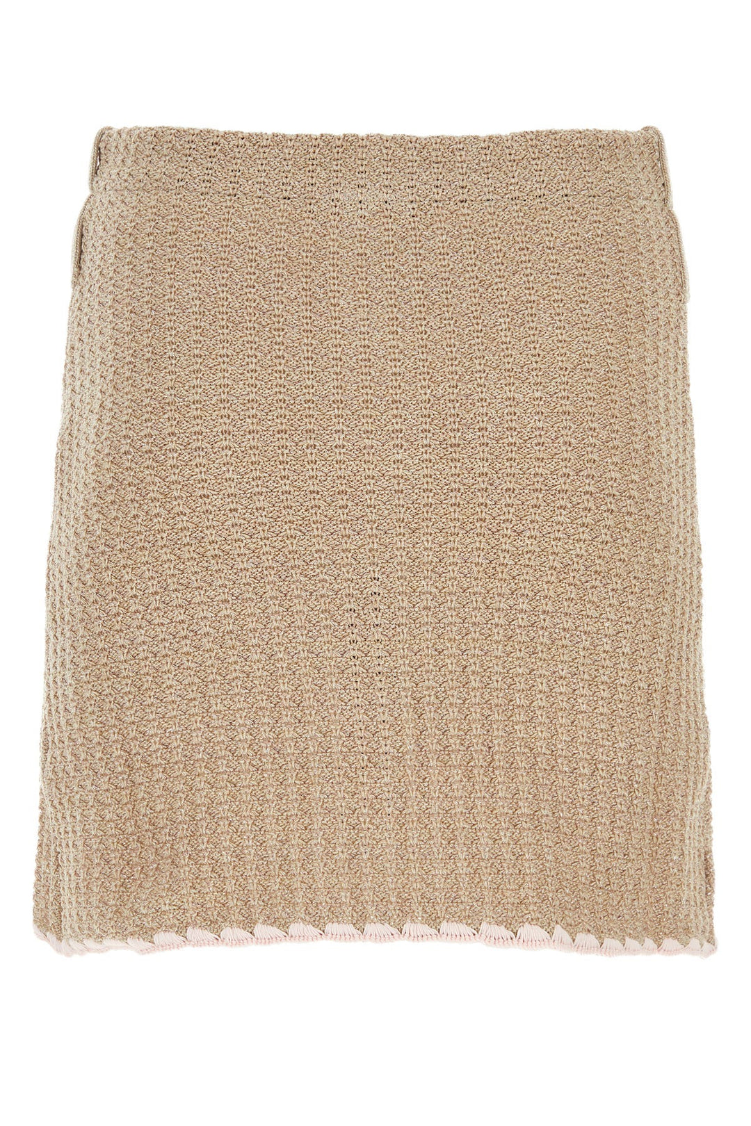 Powder pink crochet Chiara mini skirt