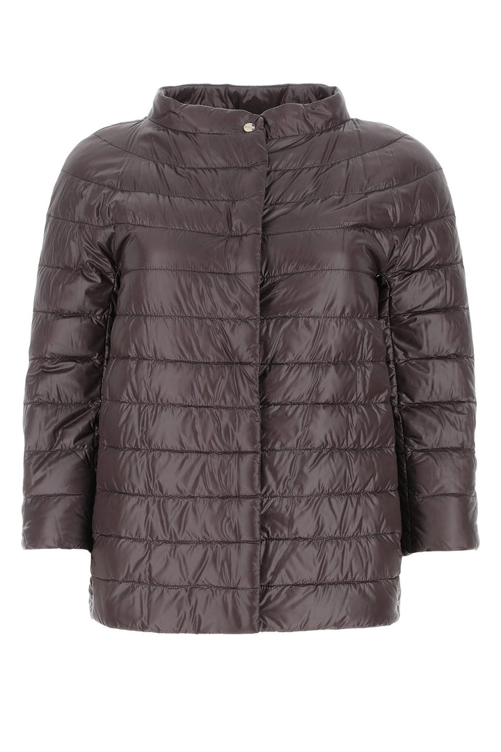 Aubergine nylon down jacket