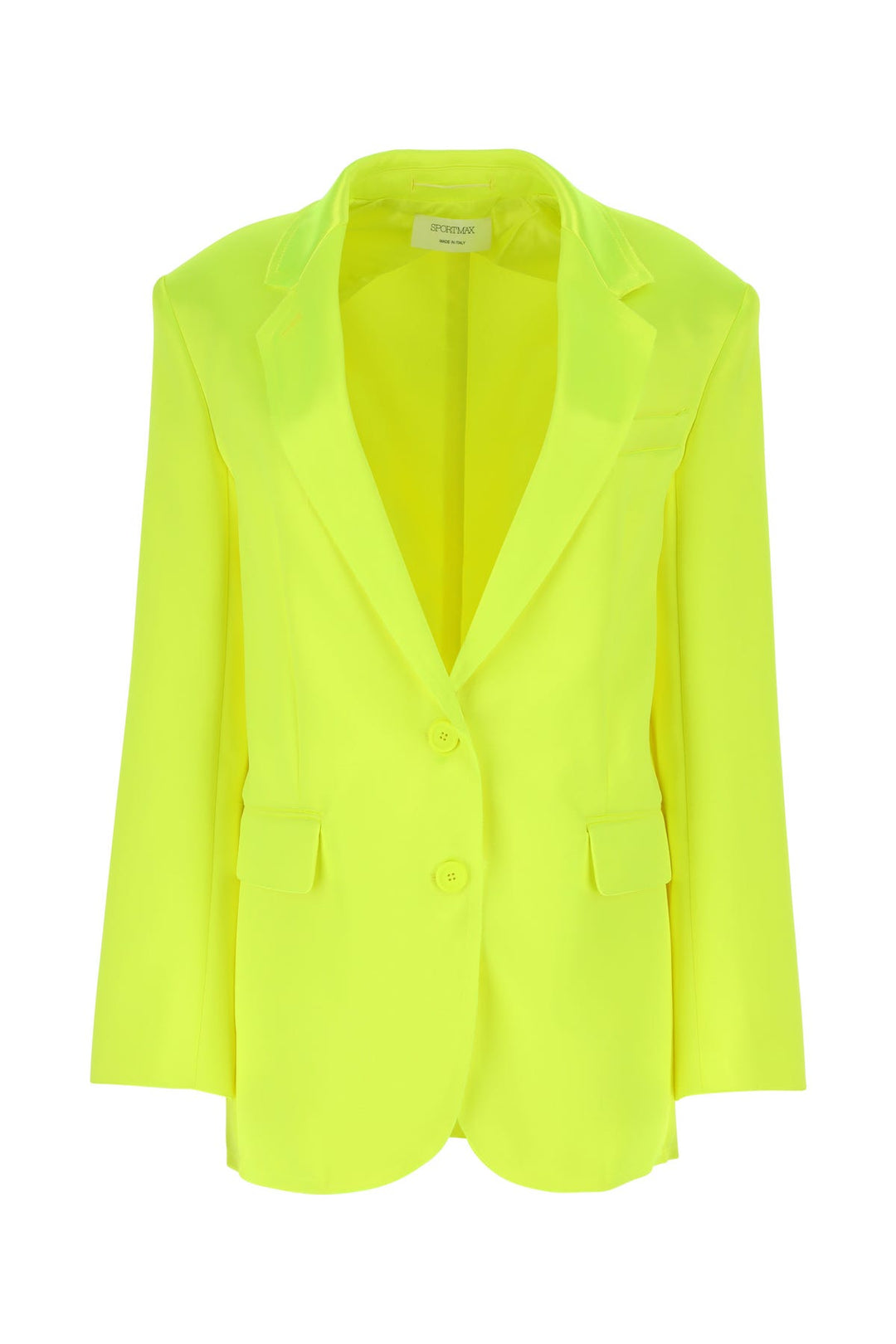 Fluo yellow satin Racer blazer