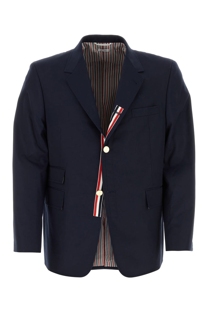 Navy blue jersey blazer