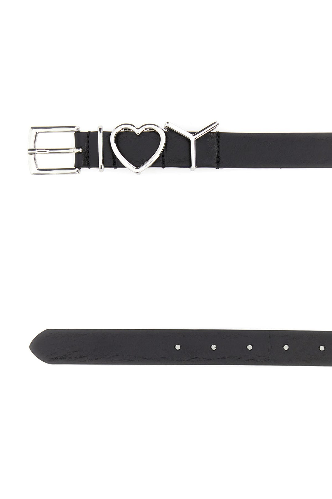 Black leather belt