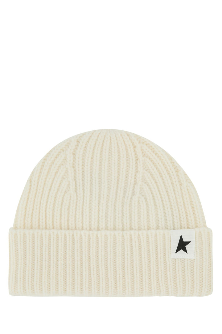 Ivory wool Damian beanie hat