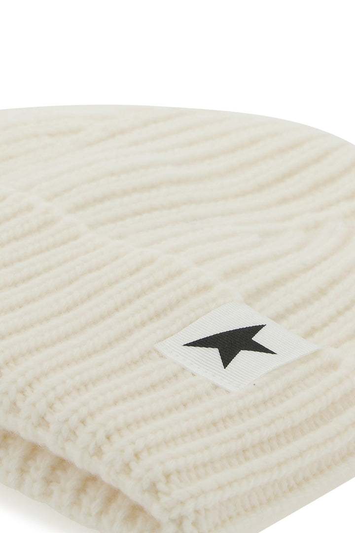 Ivory wool Damian beanie hat