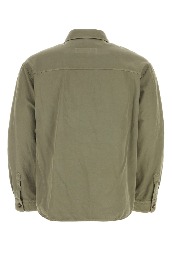 Sage green cotton blend shirt