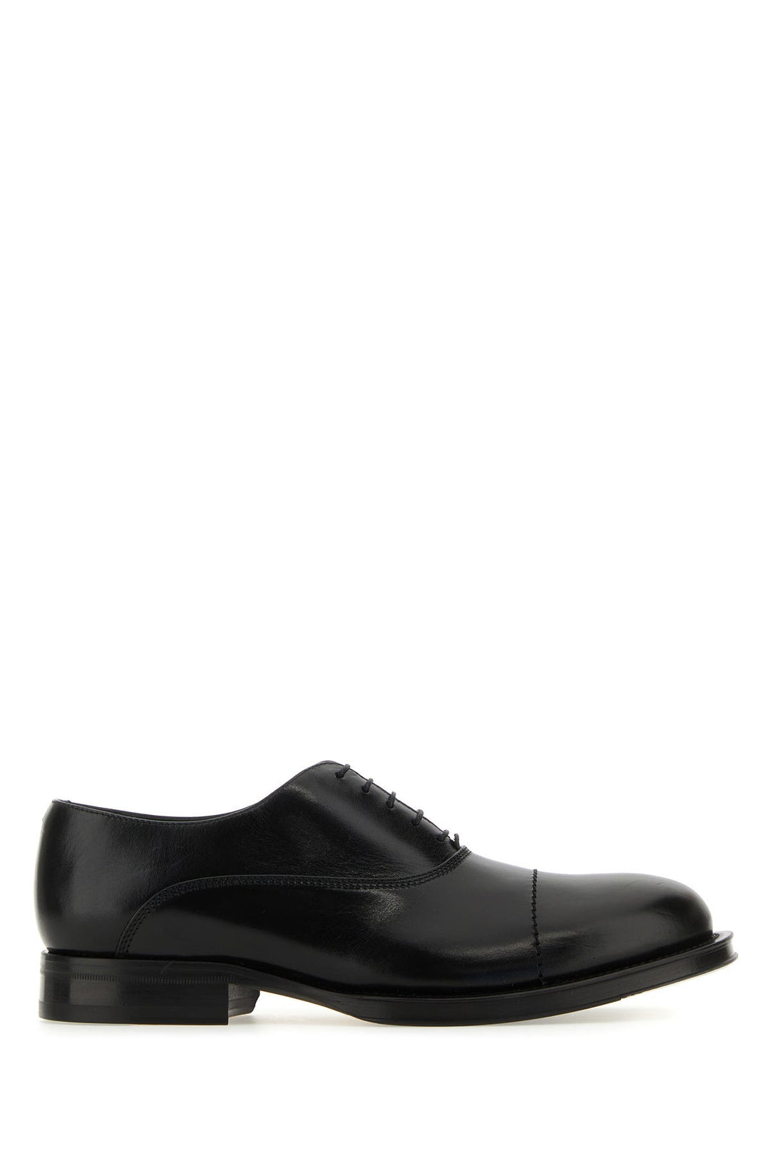 Black leather Richelieu Medley lace-up shoes