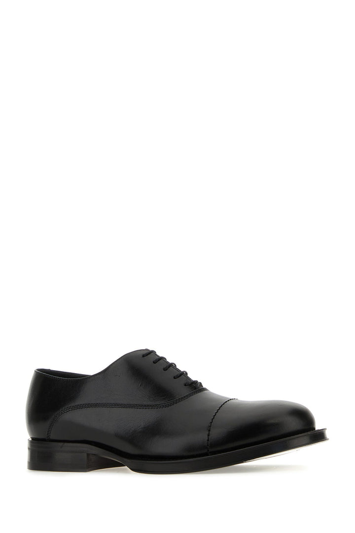 Black leather Richelieu Medley lace-up shoes