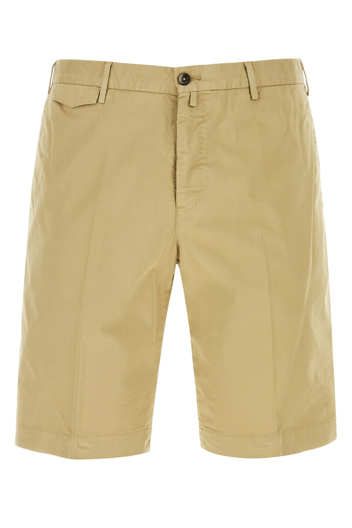 Camel stretch cotton bermuda shorts