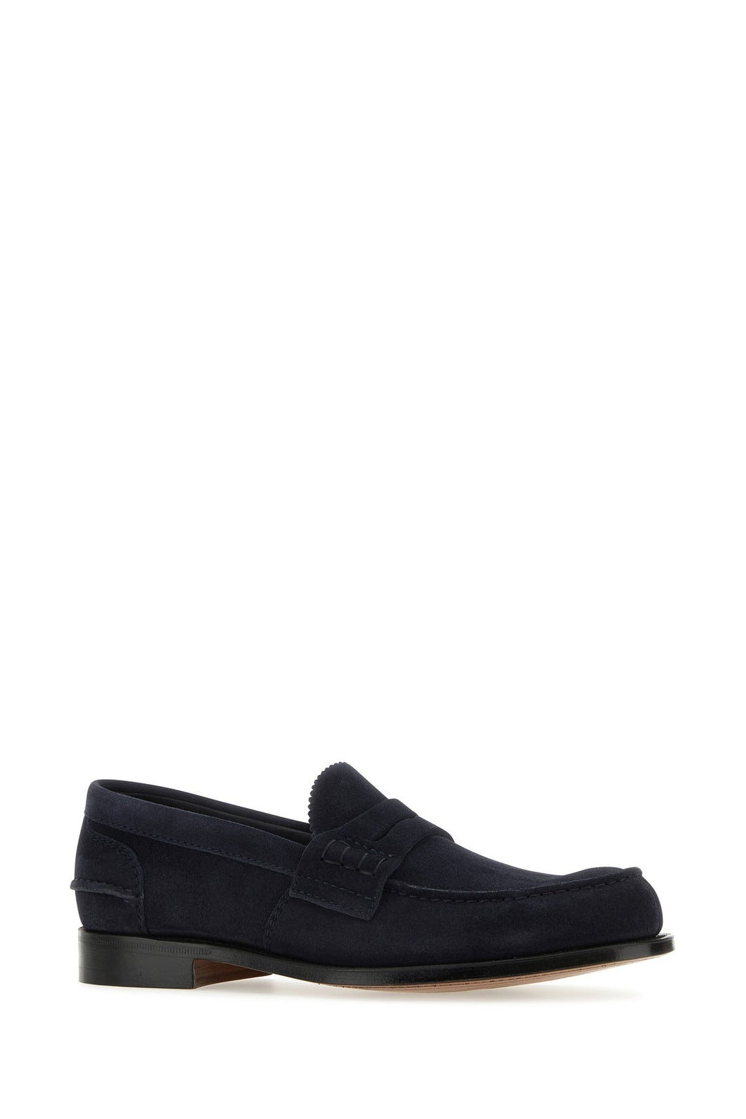 Navy blue suede Pembrey loafers