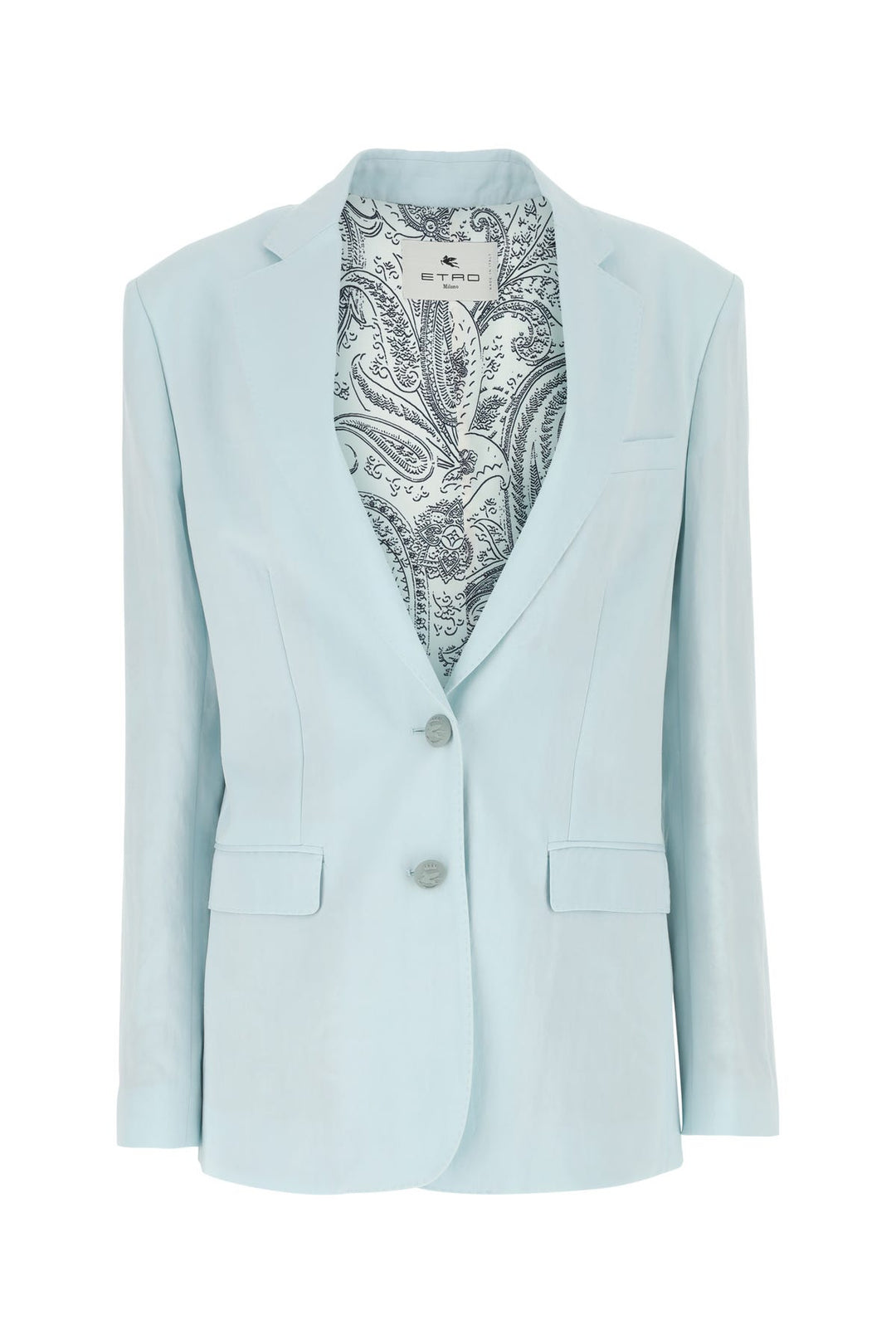 Light-blue lyocell blend blazer