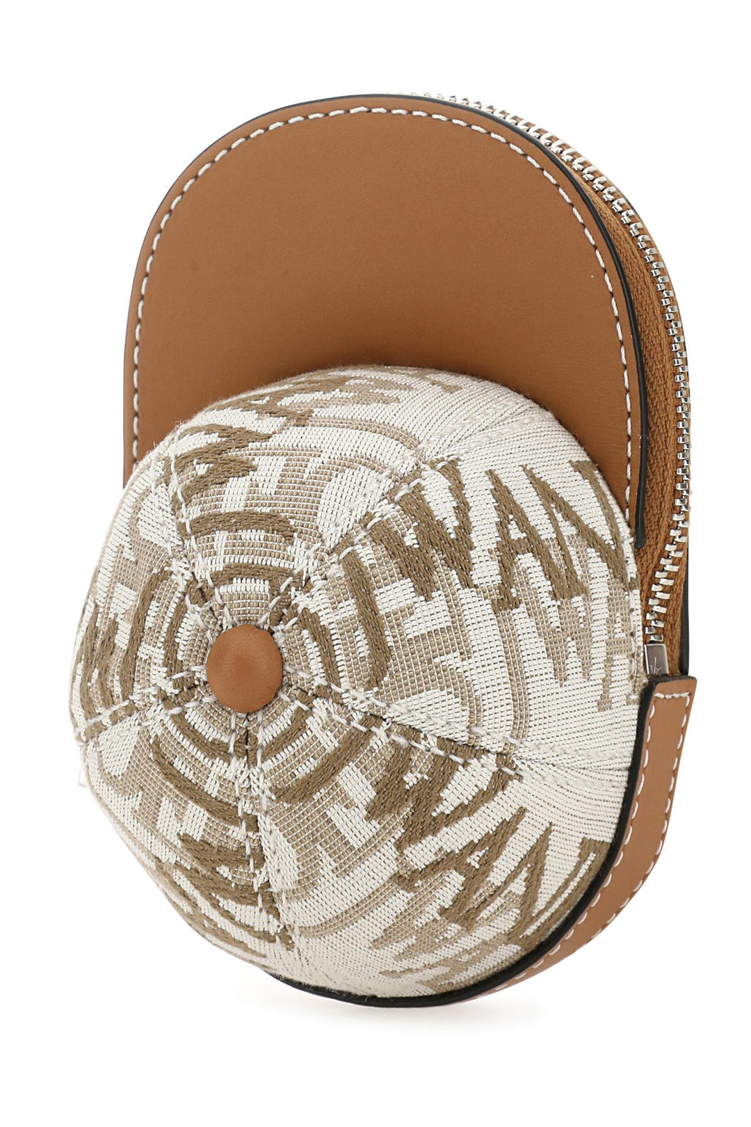 Two-tone canvas and leather nano Cap crossbody bag