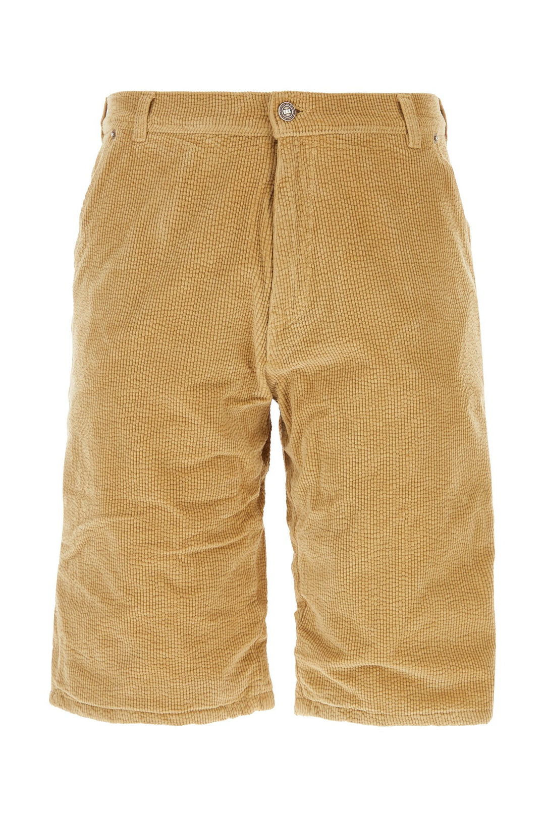 Beige corduroy bermuda shorts