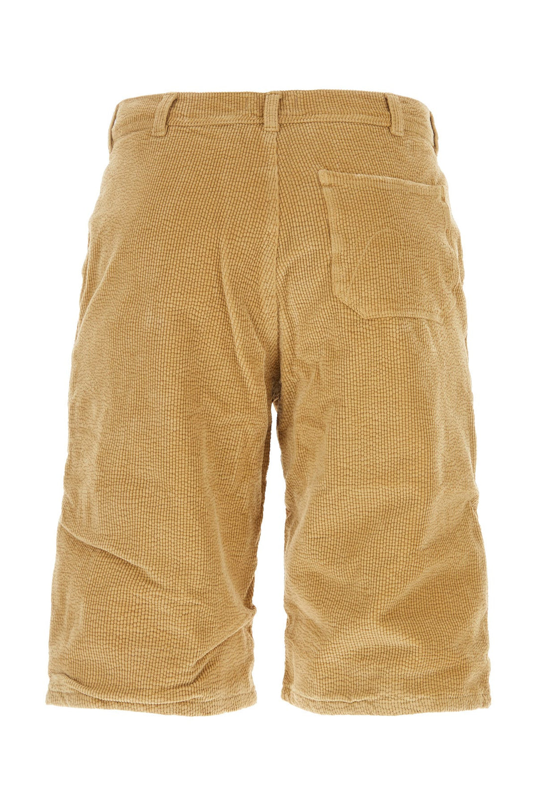 Beige corduroy bermuda shorts