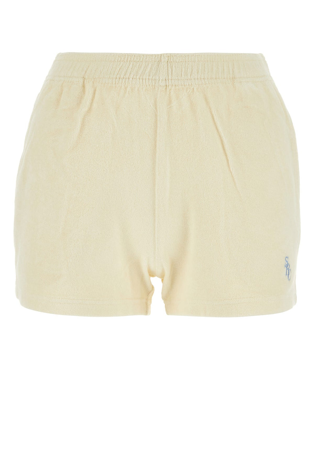 Ivory terry fabric shorts