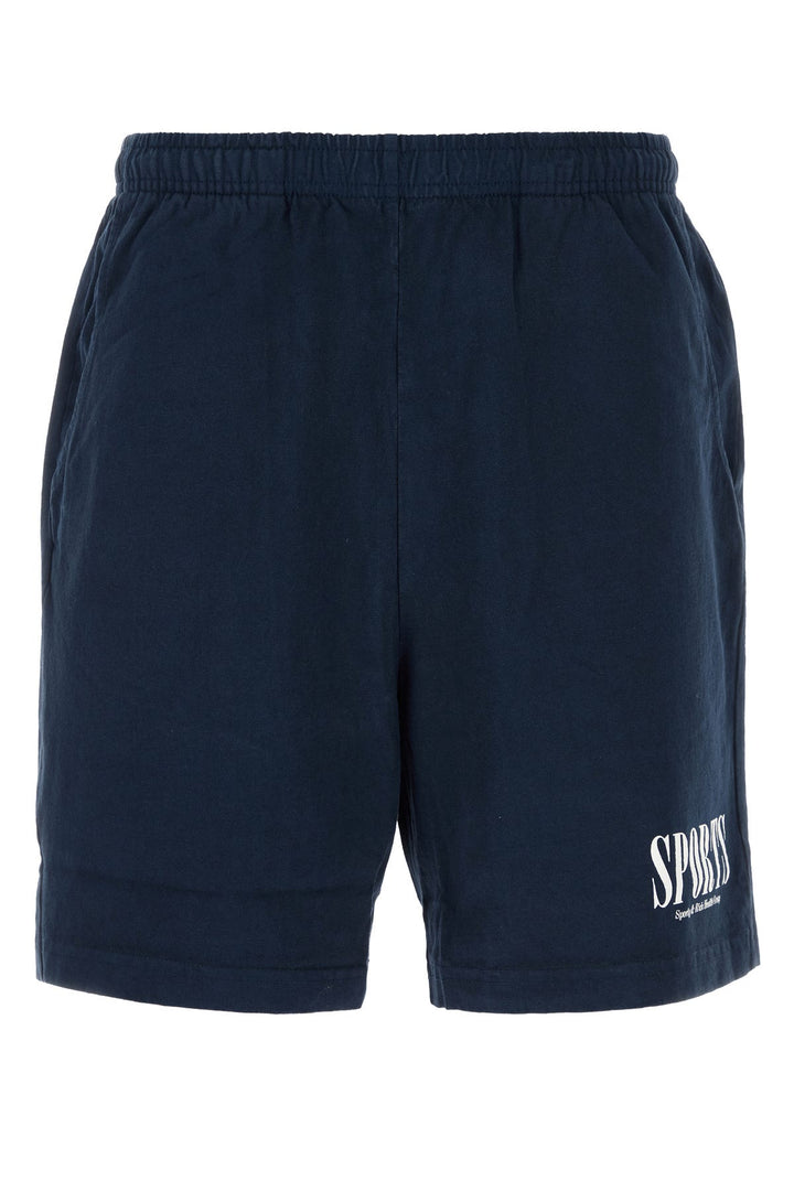 Midnight blue cotton bermuda shorts