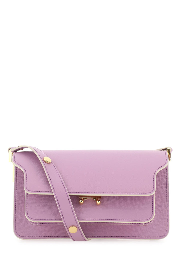 Lilac leather mini Trunk Soft shoulder bag