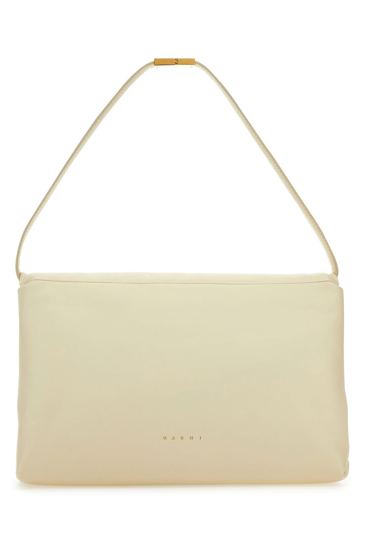 Ivory leather shoulder bag