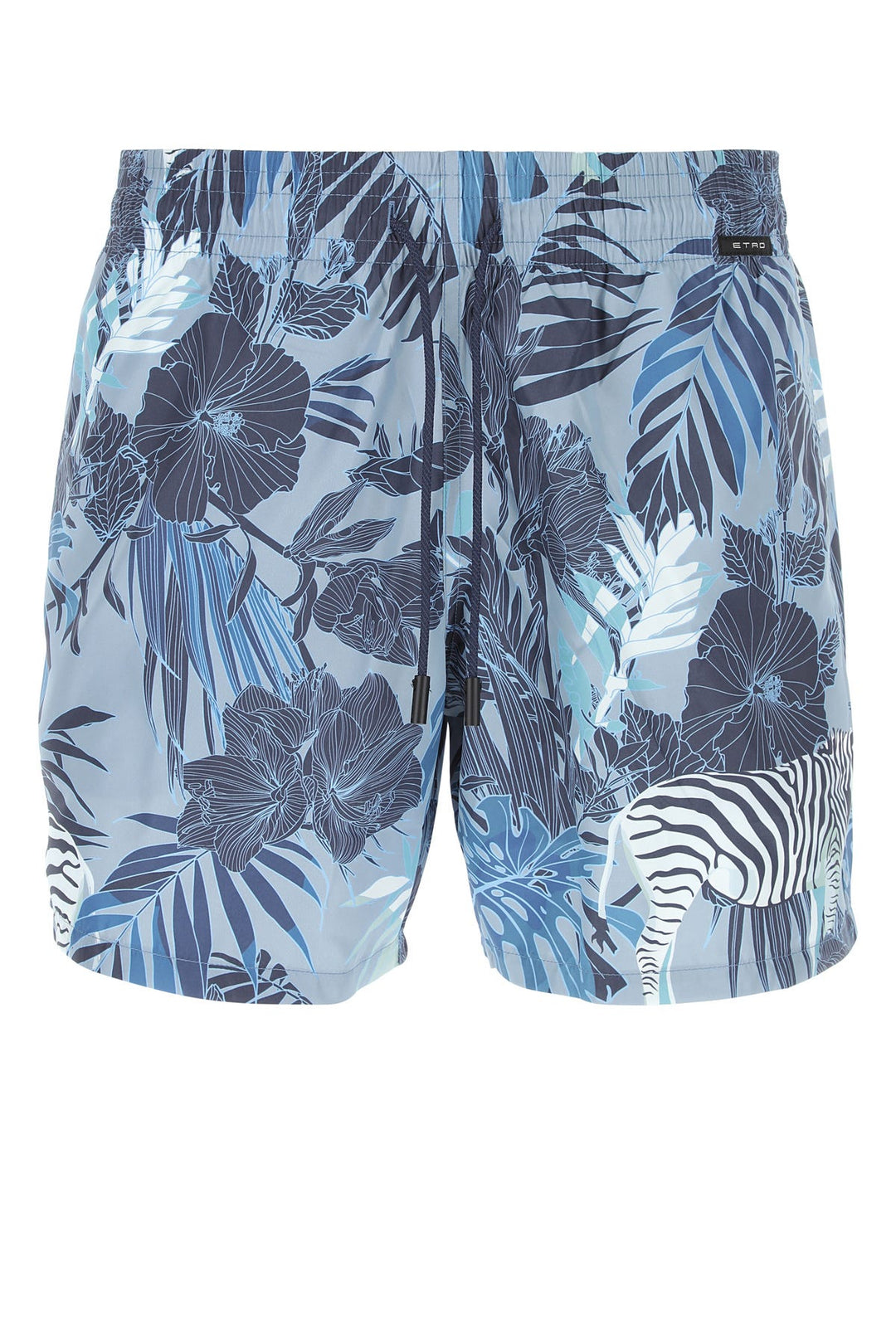 Printed polyester bermuda shorts