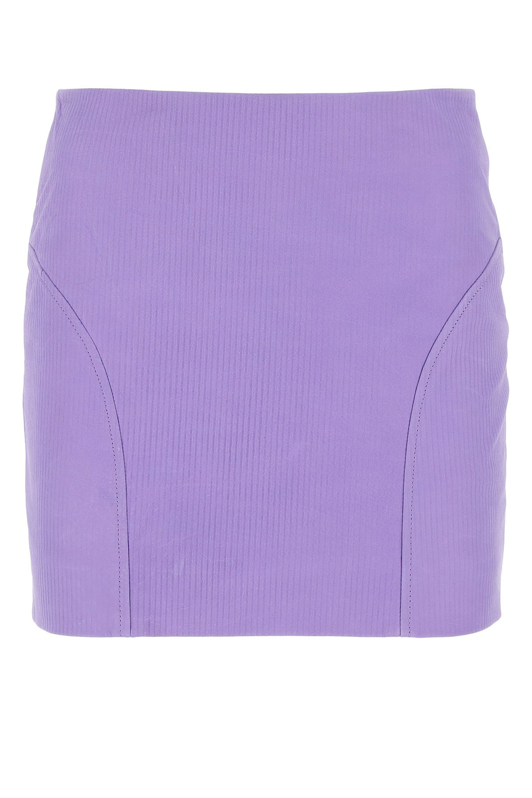 Lilac leather mini skirt