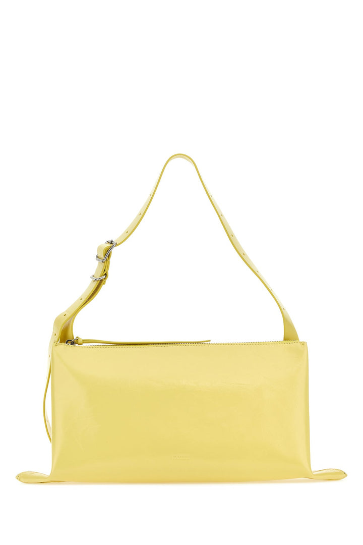 Yellow leather shoulder bag