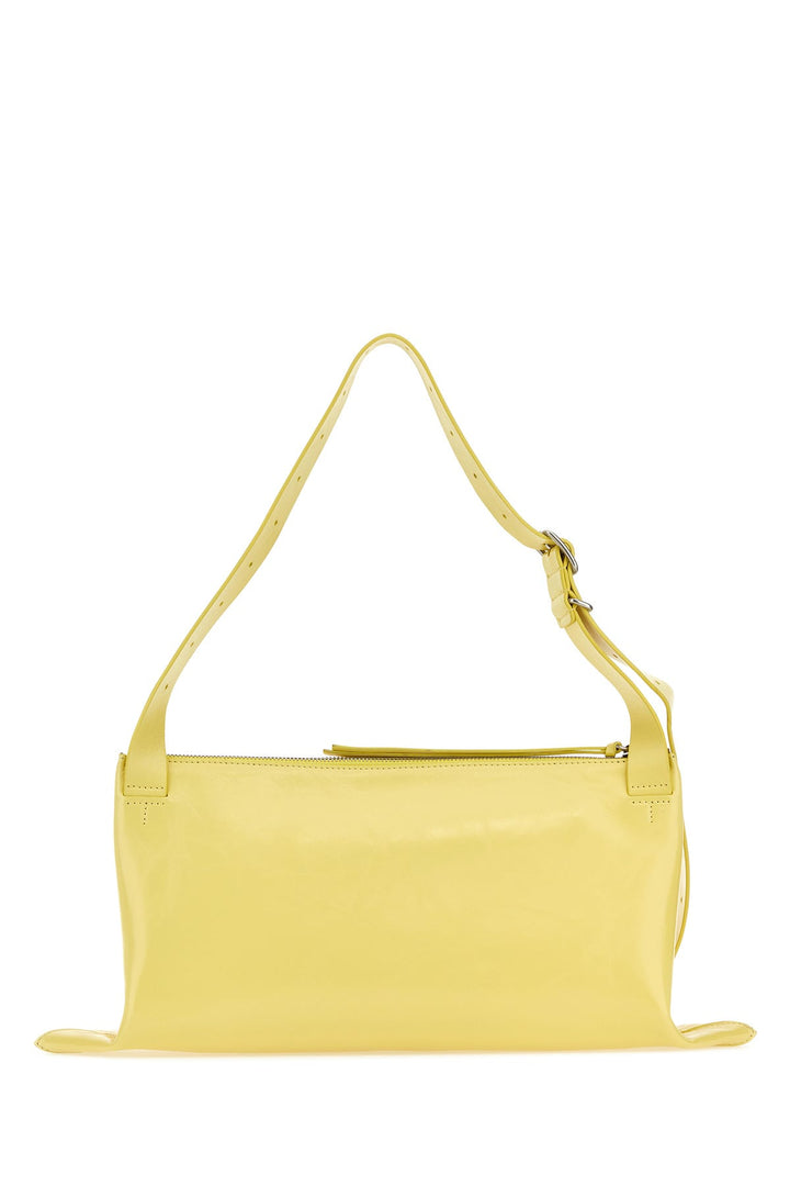 Yellow leather shoulder bag