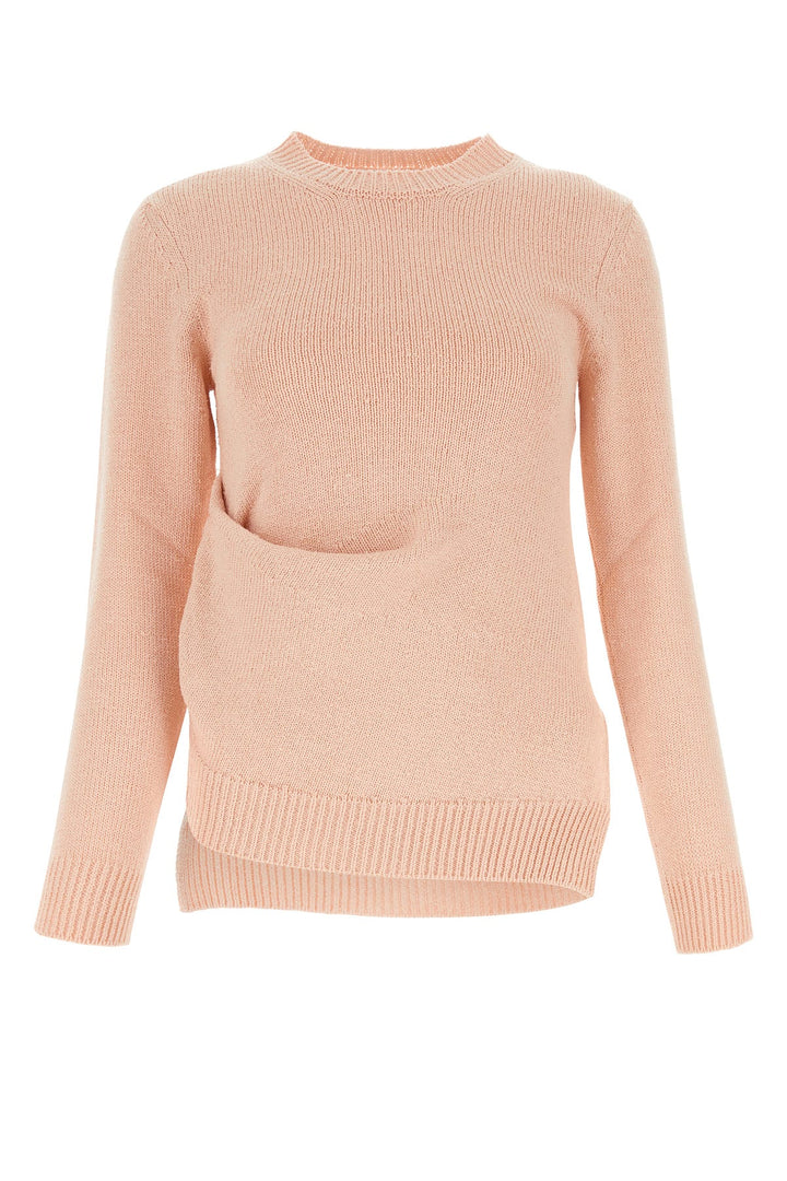 Light pink cotton blend sweater