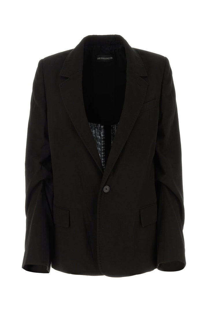 Black cotton Renske blazer