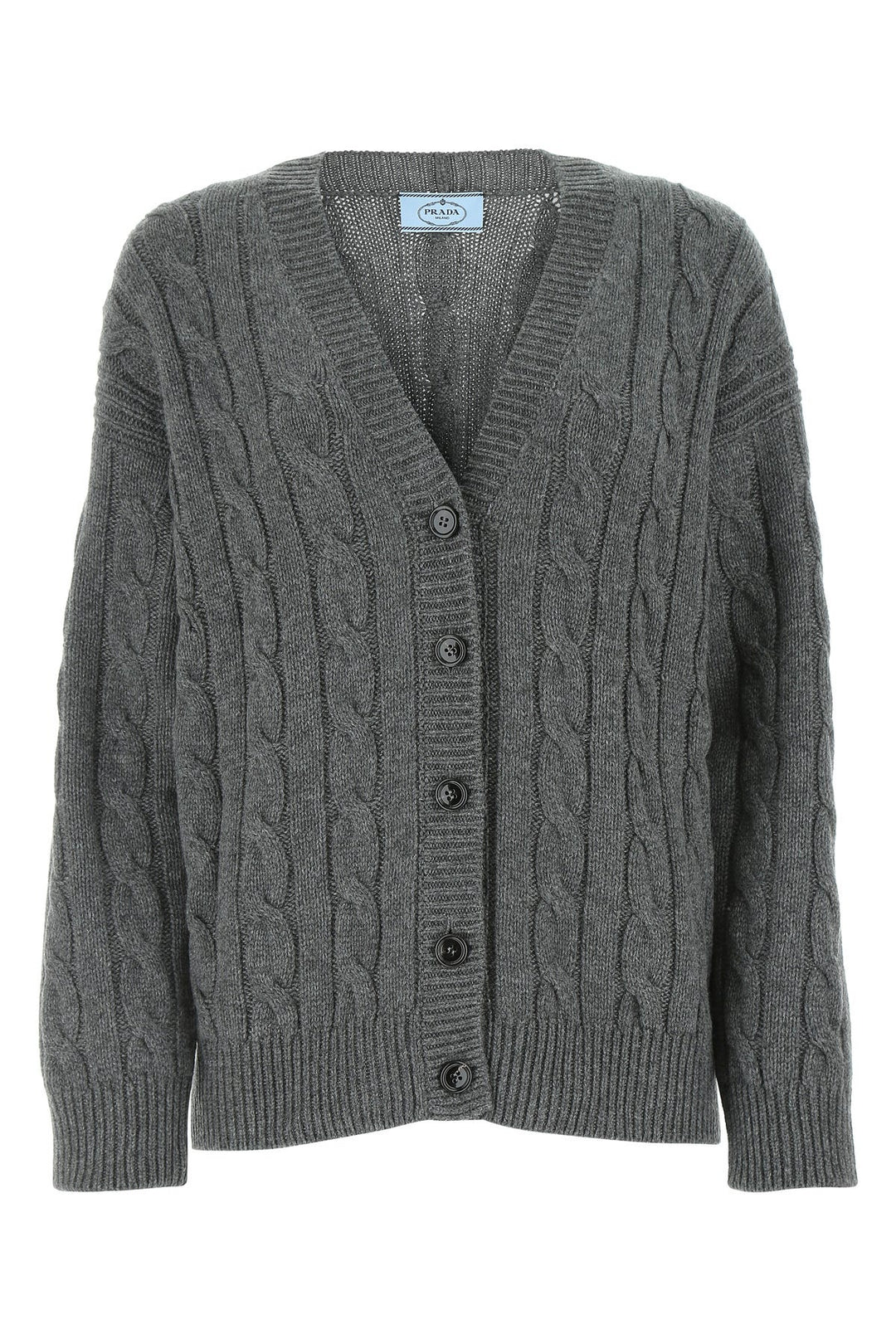 Grey cashmere oversize cardigan