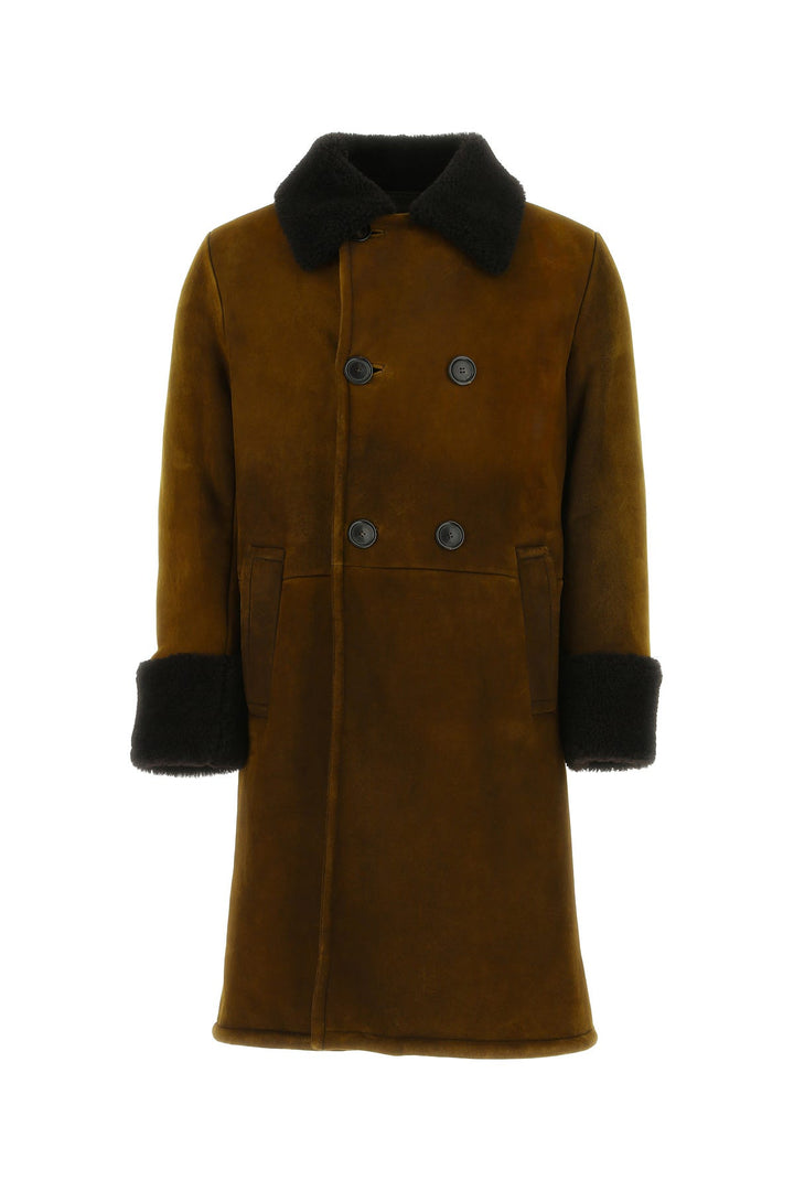 Chocolate shearling coat