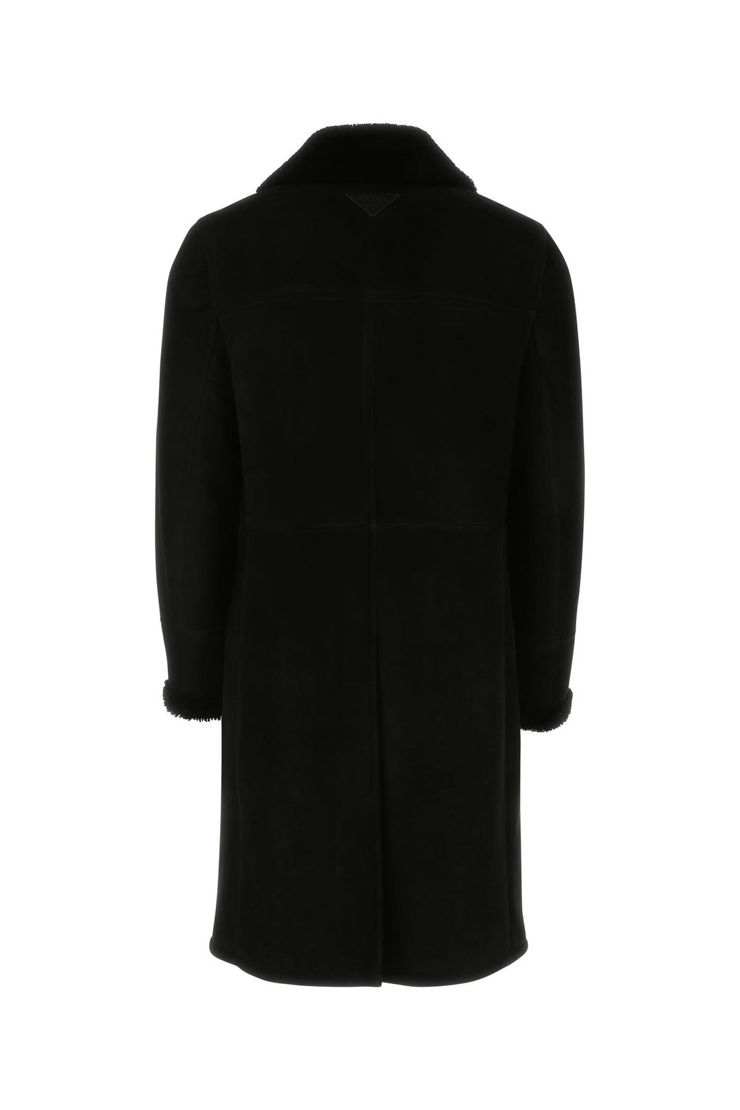 Black shearling coat