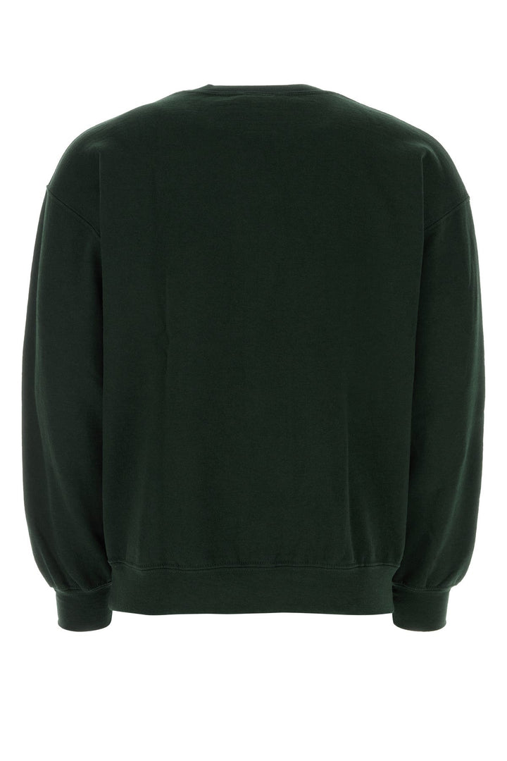 Dark green cotton blend sweatshirt