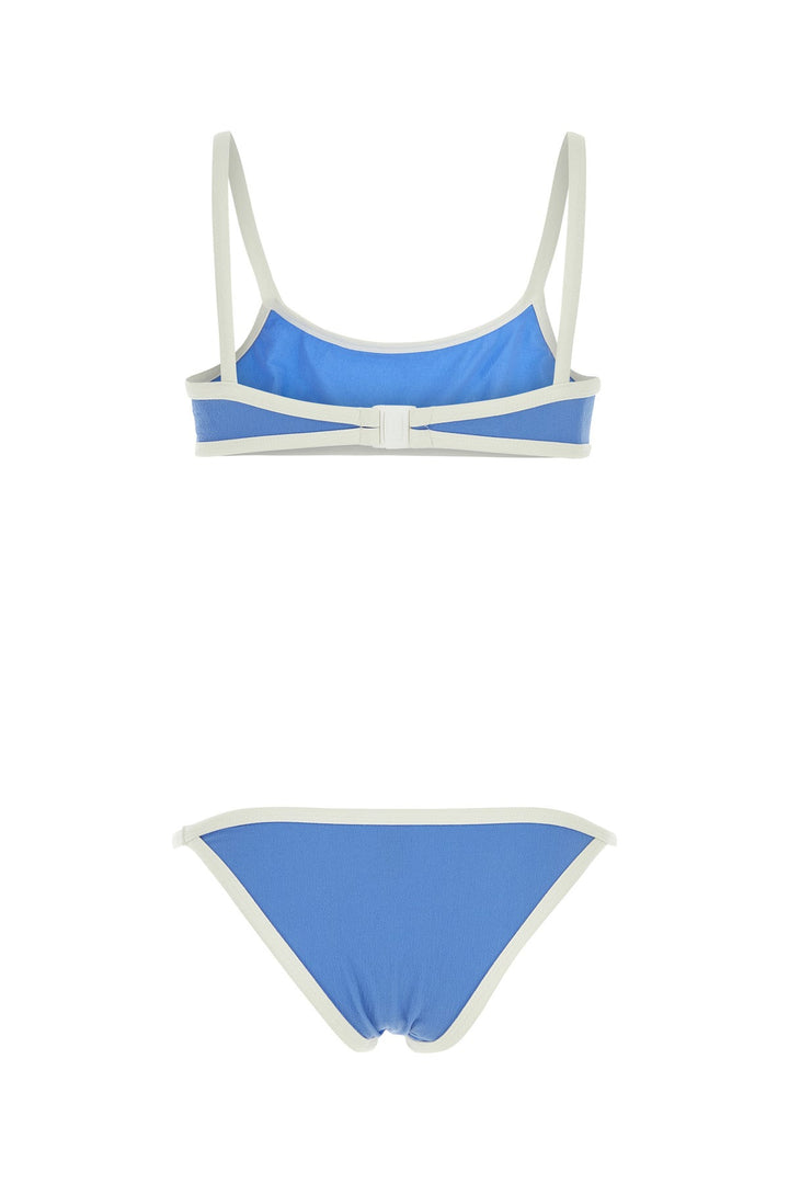 Two-tone crepe bikini