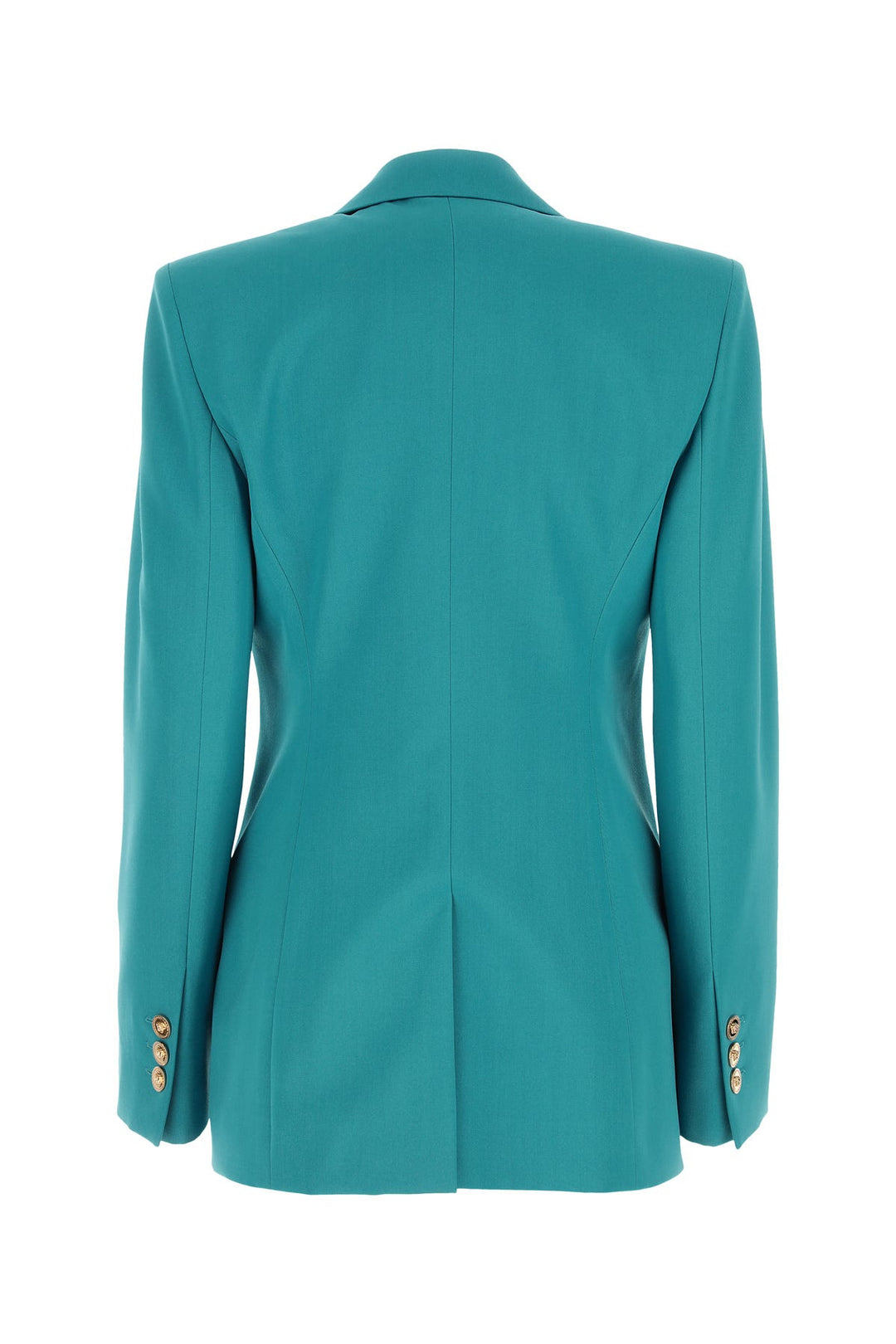 Teal green wool blazer