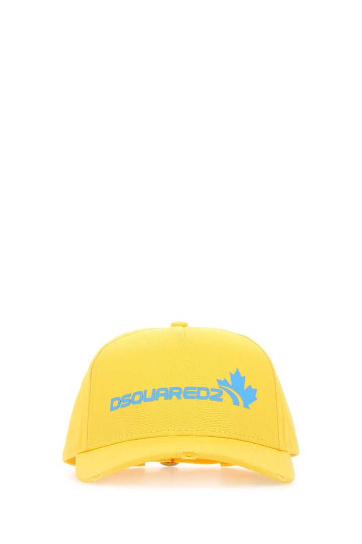 Yellow cotton baseball cap