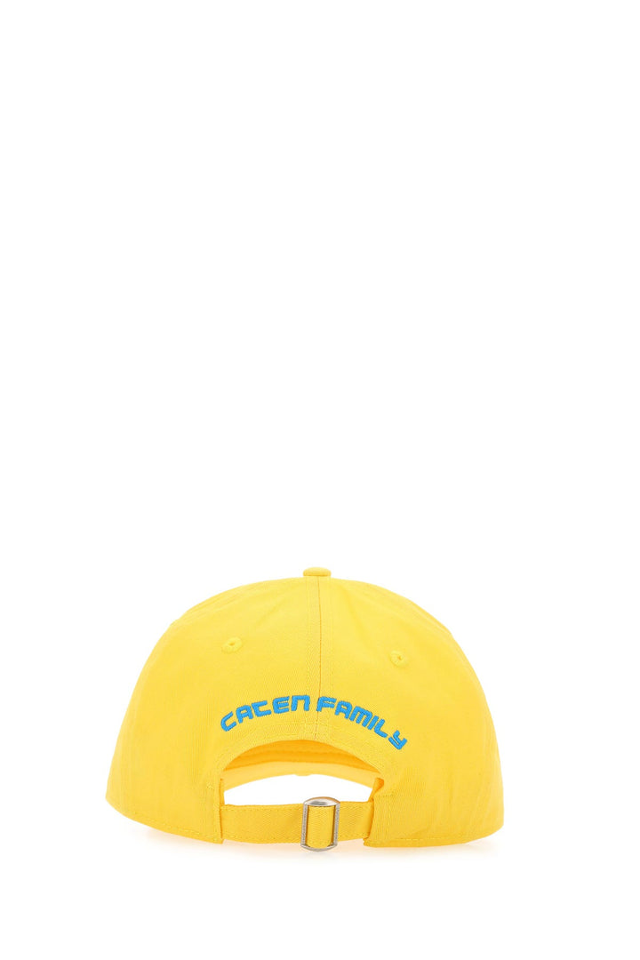 Yellow cotton baseball cap