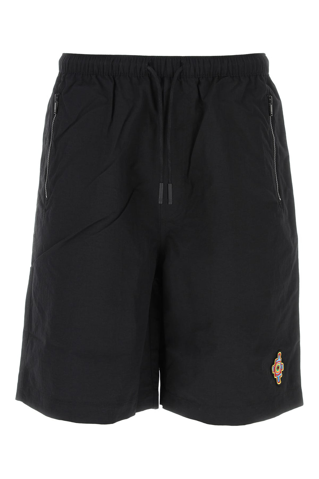 Black nylon swimming shorts