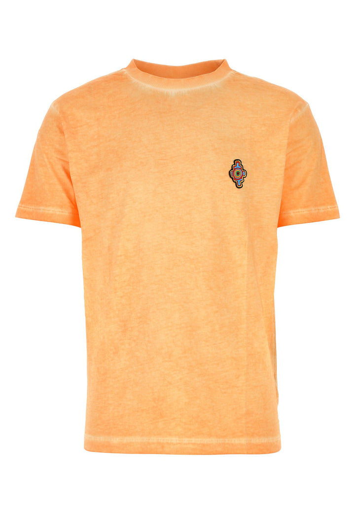 Melange orange cotton t-shirt