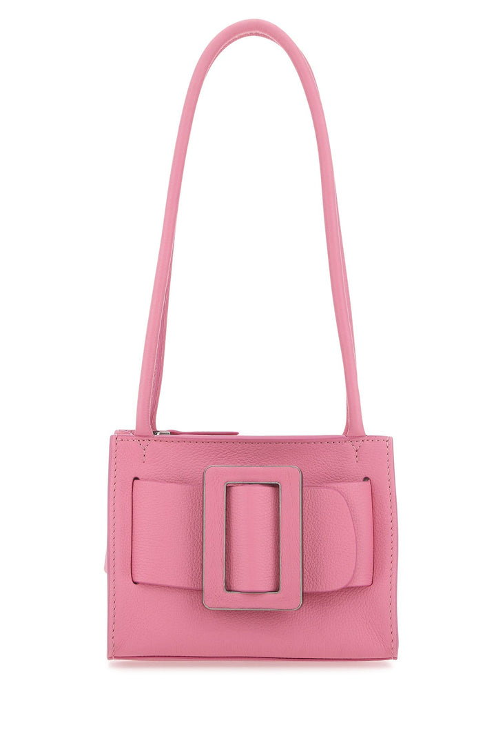 Pink leather Bobby 18 Soft shoulder bag