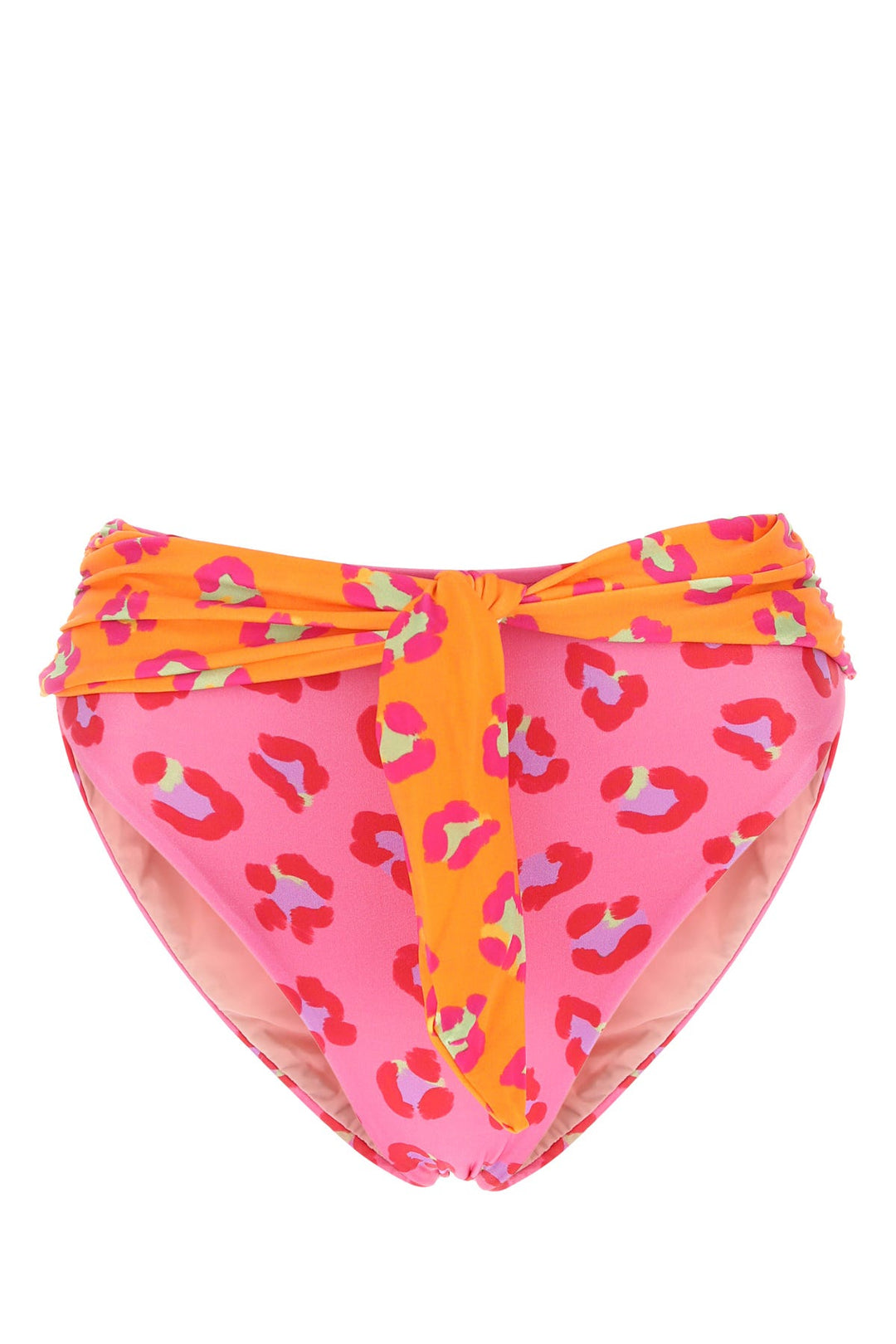 Printed stretch polyester bikini bottom