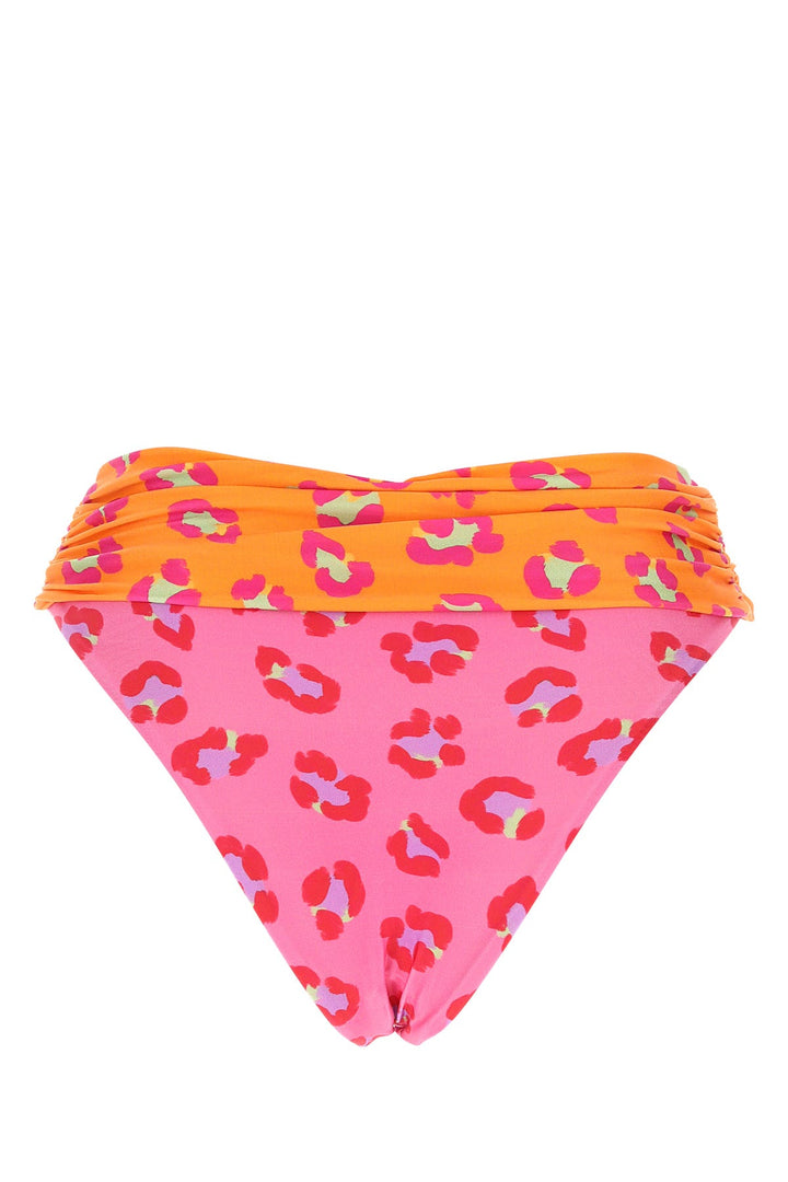 Printed stretch polyester bikini bottom