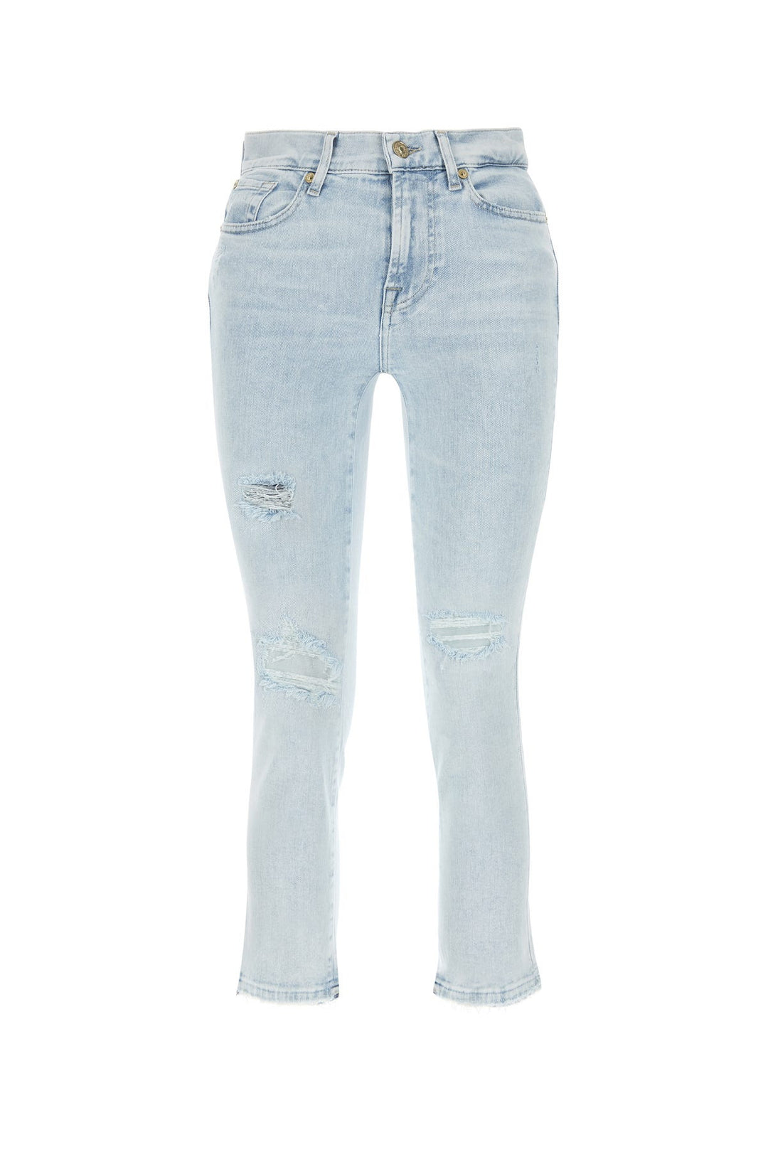 Stretch denim Straight Crop jeans