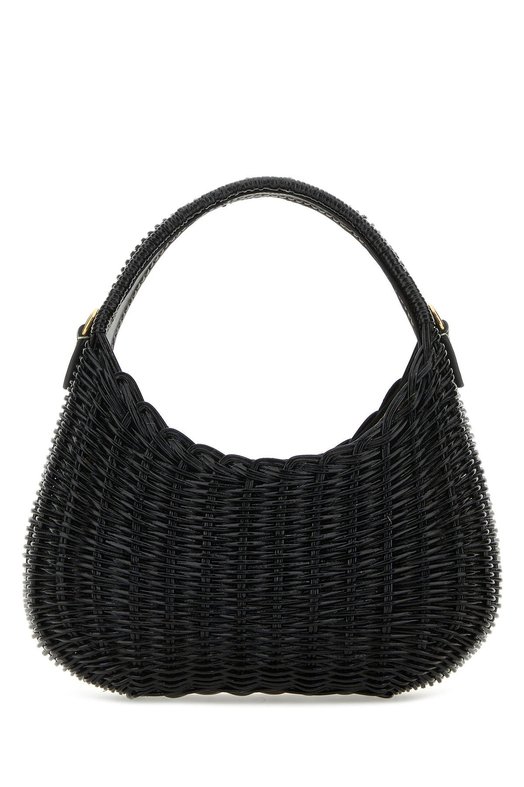 Black wicker Miu Wander handbag