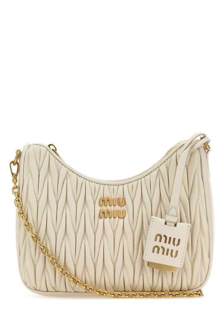 Ivory leather handbag