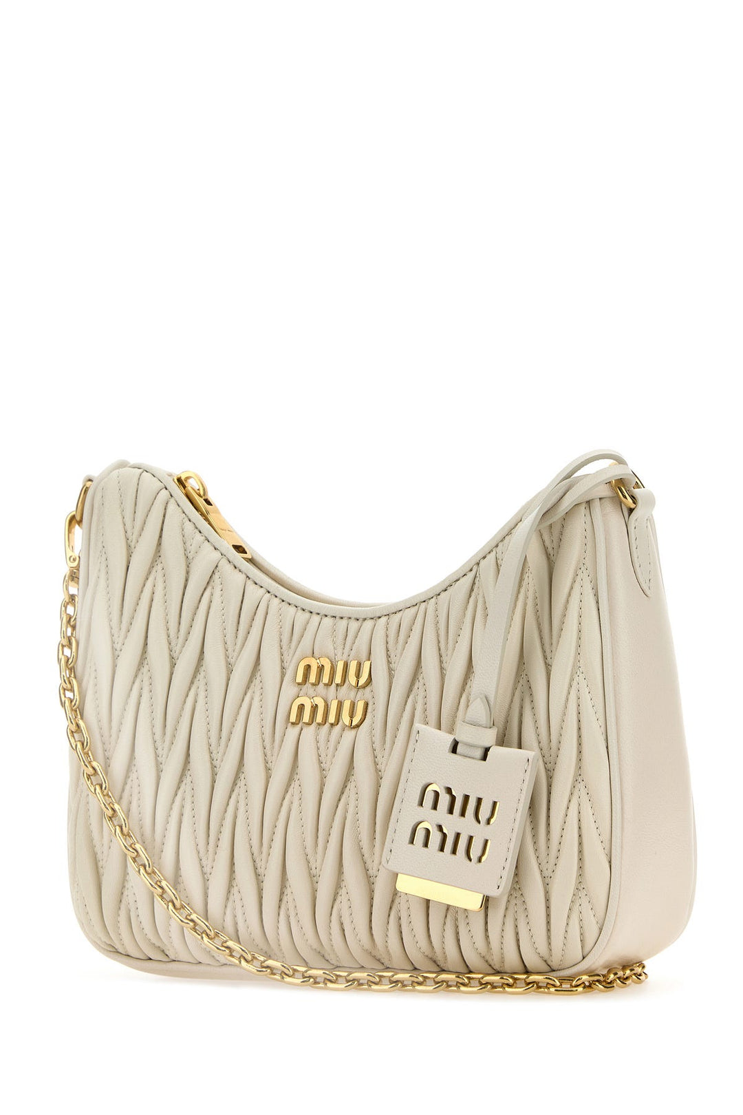 Ivory leather handbag